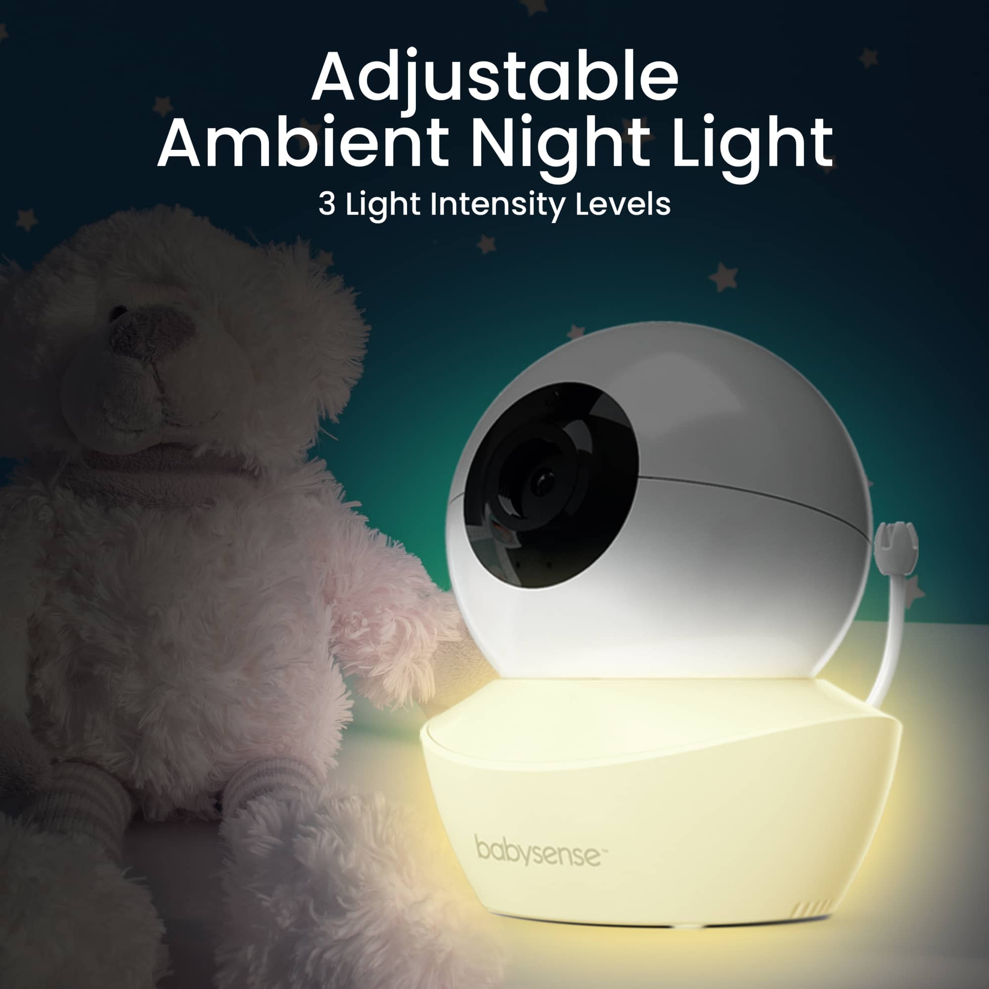 Babysense HD S2: Babyphone Mit 2 kameras, Ohne Wlan, Geteilte Bildschirm & Nachtlicht