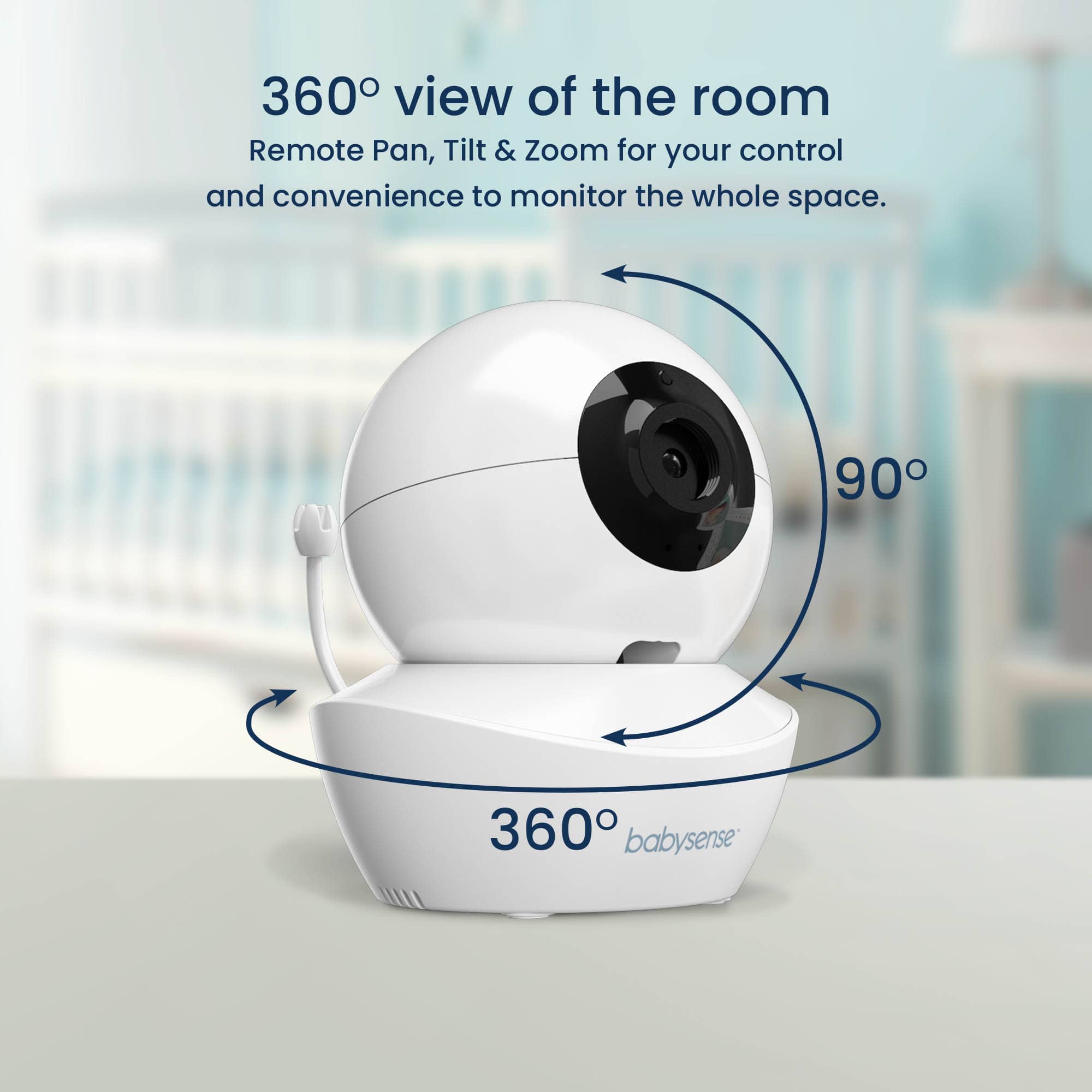 Babysense 7 Baby-Atemmonitor – Echtzeit-Warnungen bei Atemaussetzern und Unregelmäßigkeiten, Medizinisch Zertifiziert, Rundum-Überwachung für Sicheren Schlaf
