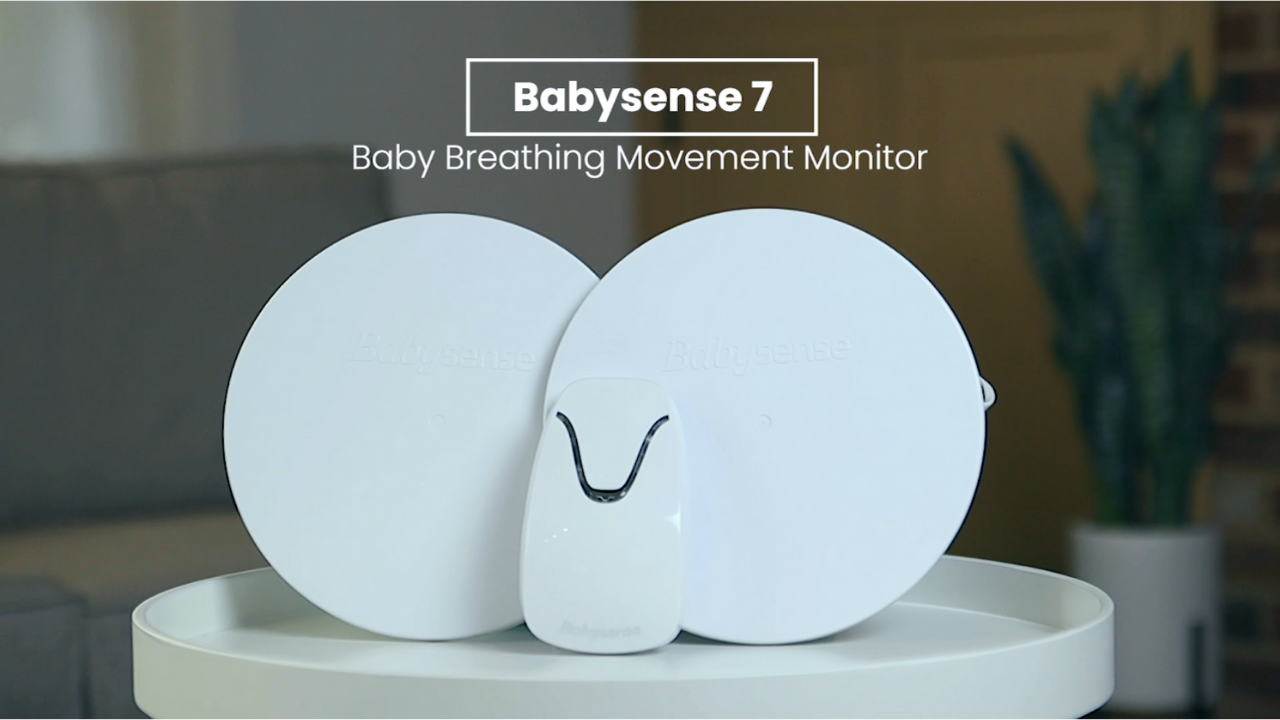 Babysense 2-in-1 Überwachungsset: Video-Babyphone mit 2 Kameras, Split-Screen, Nachtlicht und Soundmaschine + Babyphone mit Echtzeit-Warnungen bei Atemaussetzern und Unregelmäßigkeiten für sicheren Schlaf
