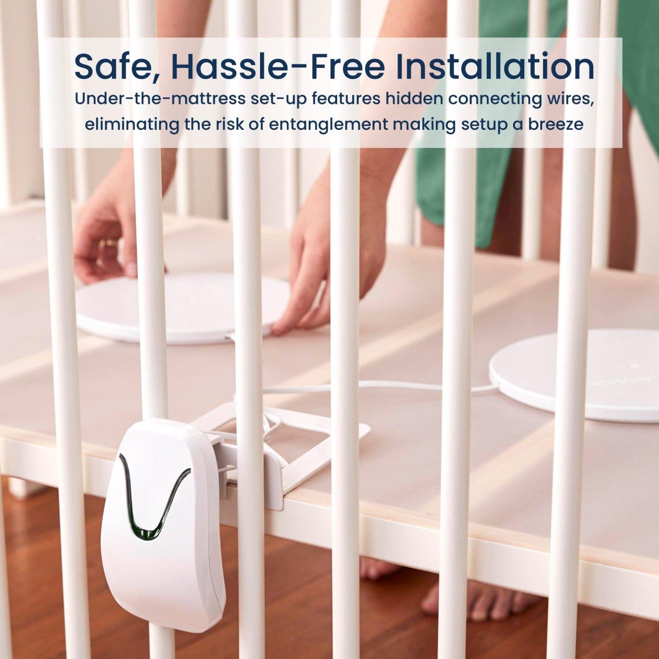 Babysense 7 Baby-Atemmonitor – Echtzeit-Warnungen bei Atemaussetzern und Unregelmäßigkeiten, Medizinisch Zertifiziert, Rundum-Überwachung für Sicheren Schlaf