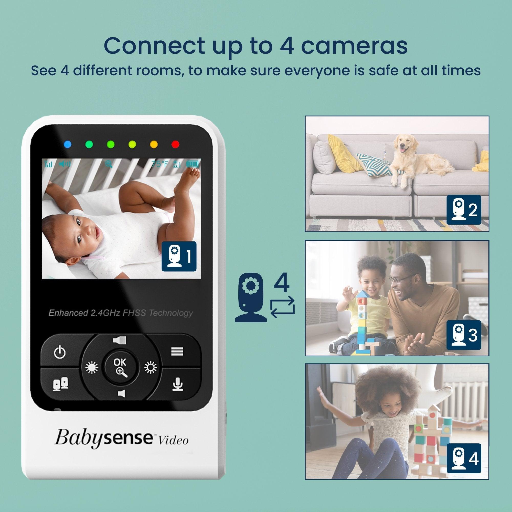 Babysense 7 & V24R: Video-Babyphone mit 2,4"-Bildschirm & Medizinisch Zertifiziertem Atemmonitor – Echtzeit-Warnungen bei Atemaussetzern, Kontaktlos, 2-in-1 Bundle