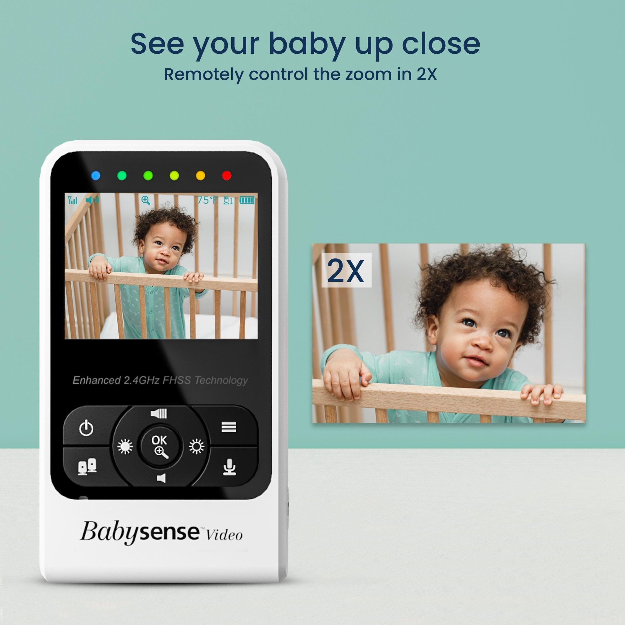 Babysense 7 & V24R: Video-Babyphone mit 2,4"-Bildschirm & Medizinisch Zertifiziertem Atemmonitor – Echtzeit-Warnungen bei Atemaussetzern, Kontaktlos, 2-in-1 Bundle