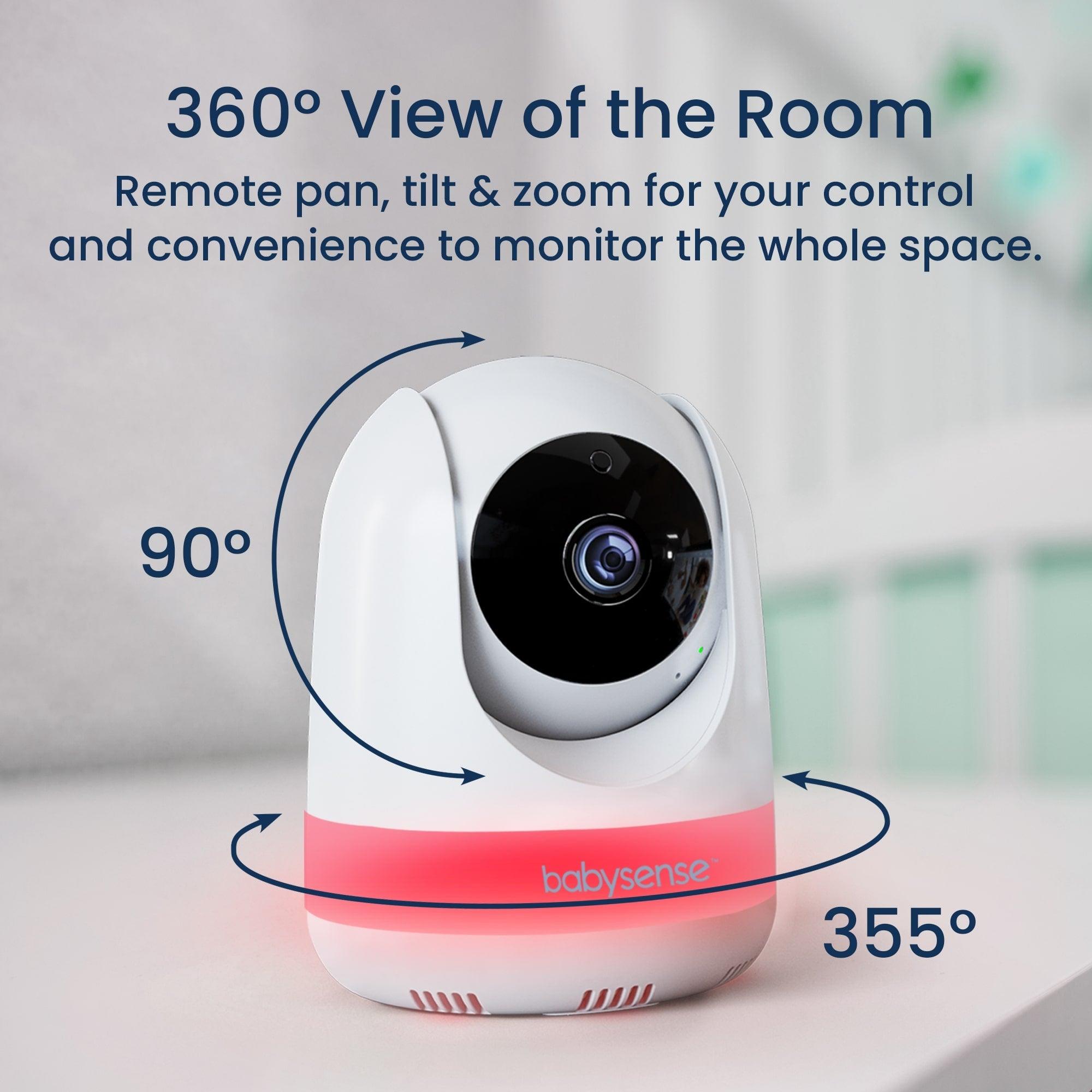 Babysense 2-in-1 Überwachungsset: Video-Babyphone mit 2 Kameras, Split-Screen, Nachtlicht und Soundmaschine + Babyphone mit Echtzeit-Warnungen bei Atemaussetzern und Unregelmäßigkeiten für sicheren Schlaf
