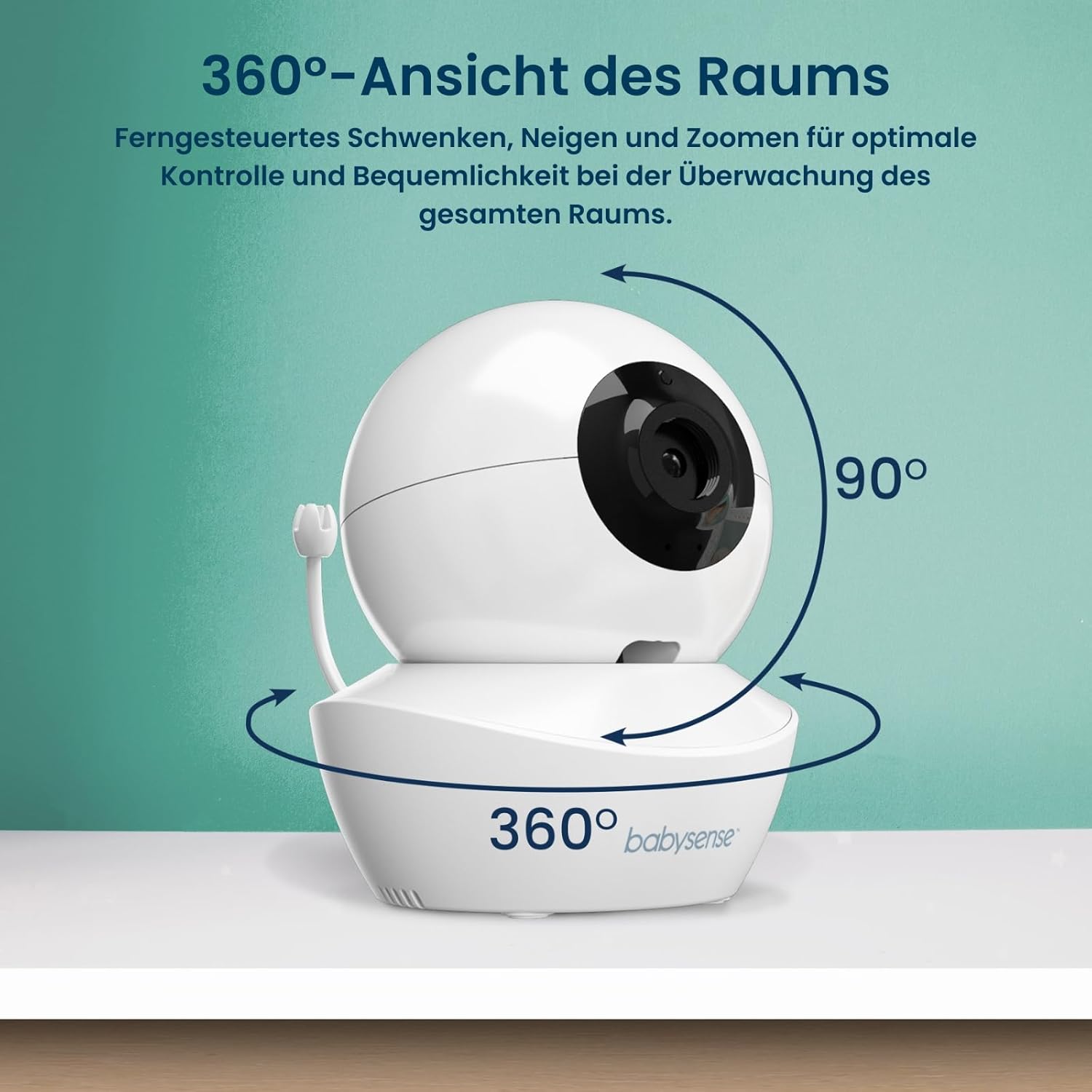 Babysense HD S2: Video Baby Monitor with 2 Cameras, Non wifi, Split Screen & Night Light Machine