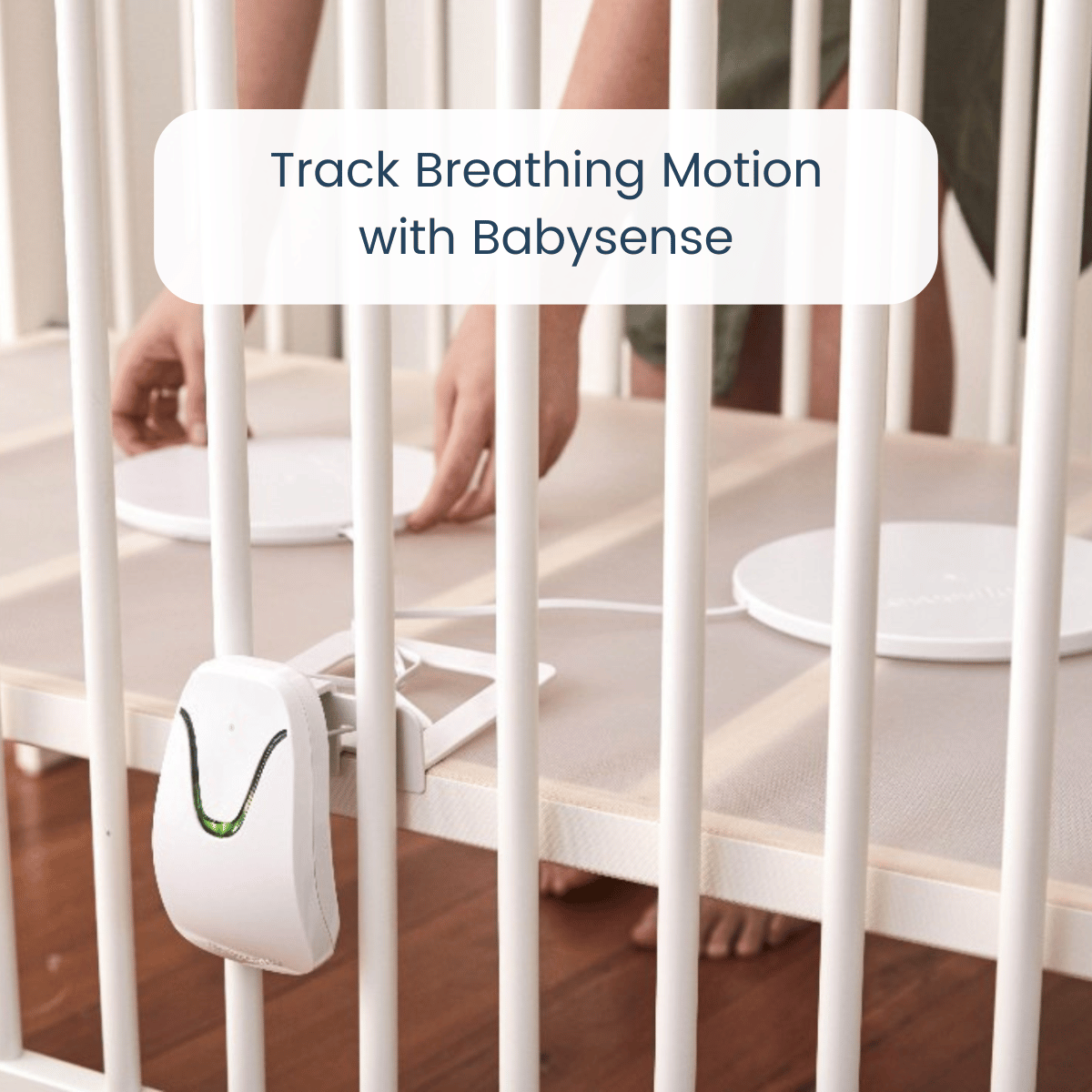 Babysense 7 Baby-Atemmonitor – Echtzeit-Warnungen bei Atemaussetzern und Unregelmäßigkeiten, Medizinisch Zertifiziert, Rundum-Überwachung für Sicheren Schlaf