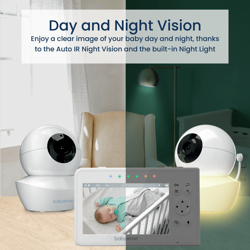 Split Screen Video Baby Monitor, V43 - Babysense